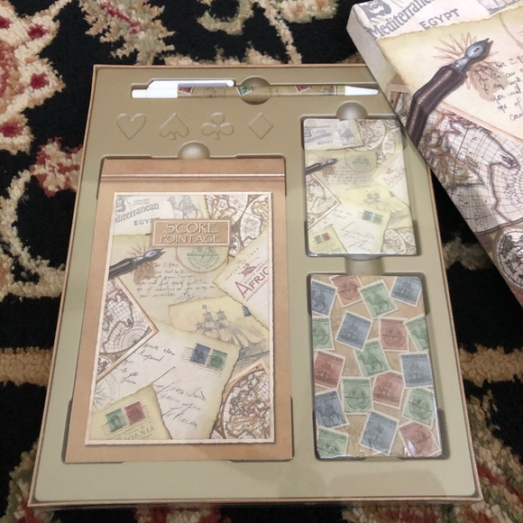 VINTAGE - PLAYING CARDS  OLD MAPS AND STAMPS  THEME  "STYLE & PAPER" BRIDGE SET - Picture 3 of 9